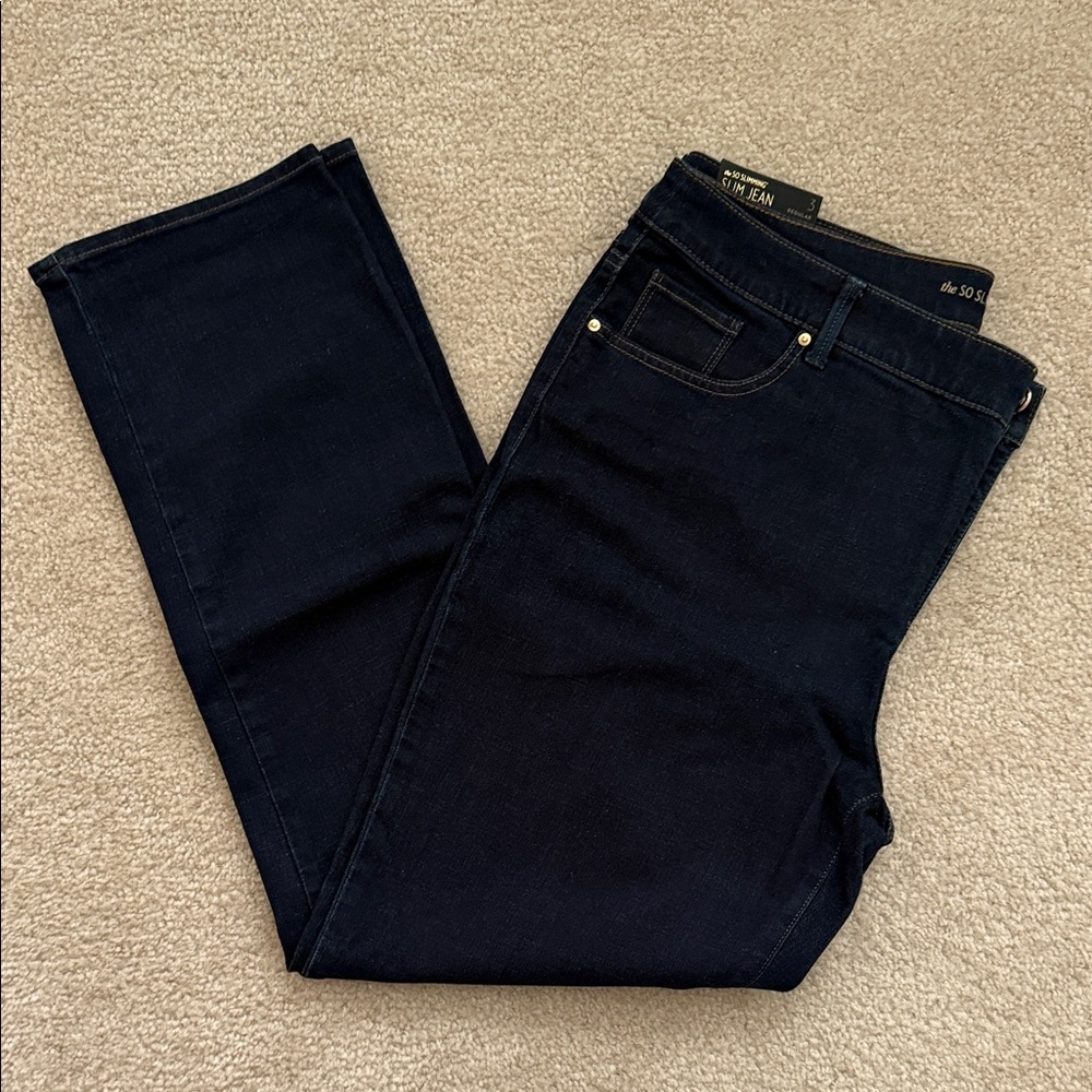 Chico's Dark Indigo Straight Leg Jeans